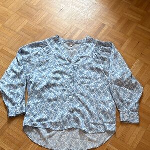 Esqualo Blue Patterned Women's Top NWOT